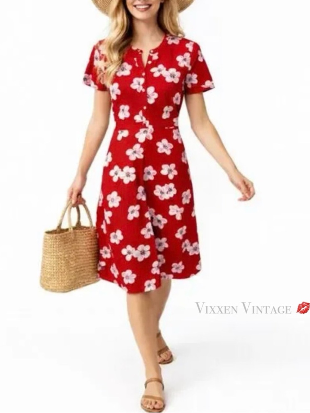 J. CREW SHORT SLEEVE ‘BUTTON-DOWN SHIRTDRESS’ IN CHERRY BLOSSOM PRINT
